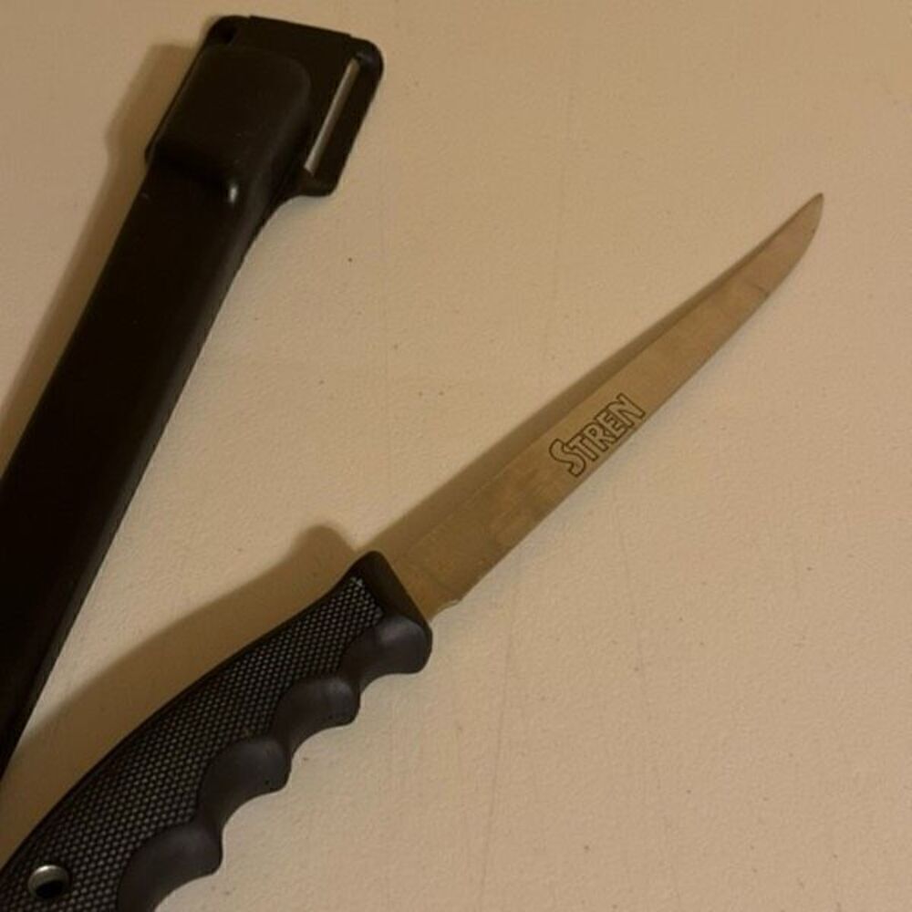 Remington Stren Fishing Filet Knife and Belt Holster 9” Blade Made in USA SHARP